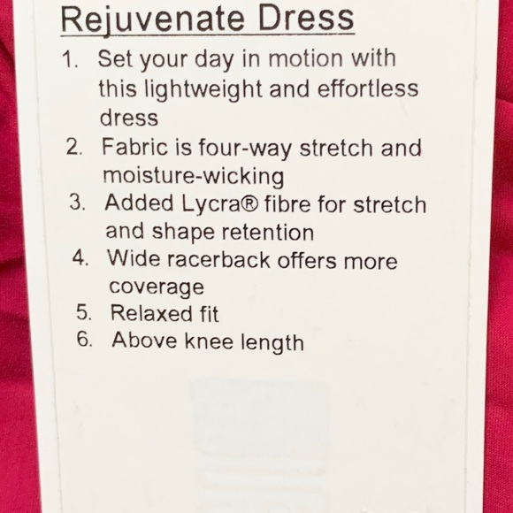 Rejuvenate dress lululemon ruby red midi length - Picture 5 of 5